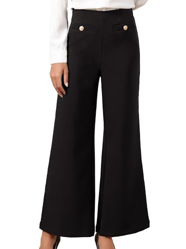 Pantalon habillé jambe large femme fluide chic et décontracté