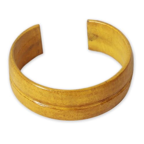 Bracelet manchette en cuir violet NOVICA Dasba fait main pour femme élégante