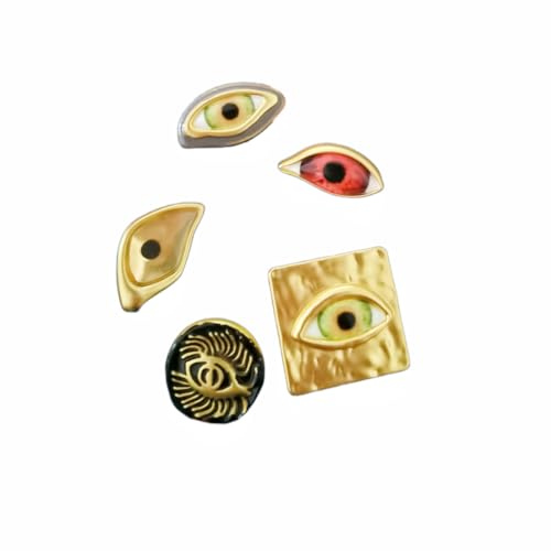 Egoshop Eye Gold-Toned Metal Buttons