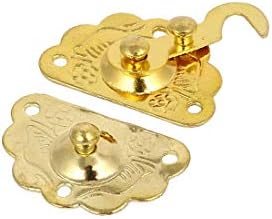 New Lon0167 Toolbox Chest Featured Gift Box Case reliable efficacy Lock Latches Toggle Hasp Gold Tone(id:fe4 ea 5a 4fa) image 4
