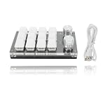 Clavier Macro avec 12 clés Entièrement Programmables,Clavier USB Librement Programmable avec 2 Bouton Mécaniques Multifonctionnels pour Office Lab pour l'édition, Le Jeu, l'industrie(Blanc)