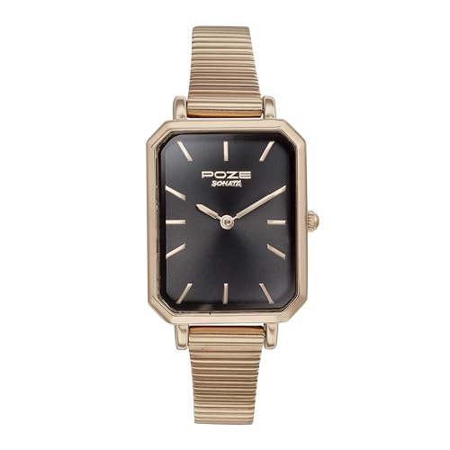 Sonata Poze Quartz Analog Black Dial Mesh Strap Watch for Women-SP80070WM01W (B0CXDKVT5M) Amazon Price History, Amazon Price Tracker
