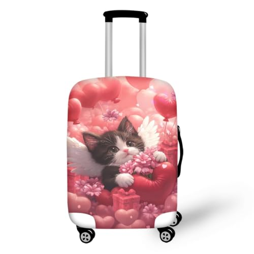 Protecteur de valises en spandex chat noir réutilisable XL