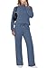 Sampeel Lounge Sets for Women Two Piece Outfits Casual 2 Piece Sweatsuits Tracksuit Set Womens Fall Fashion 2025 Sweatpants Winter Clothing Mock Neck Sweat Set Loungewear Matching Sets Dusty Blue XL