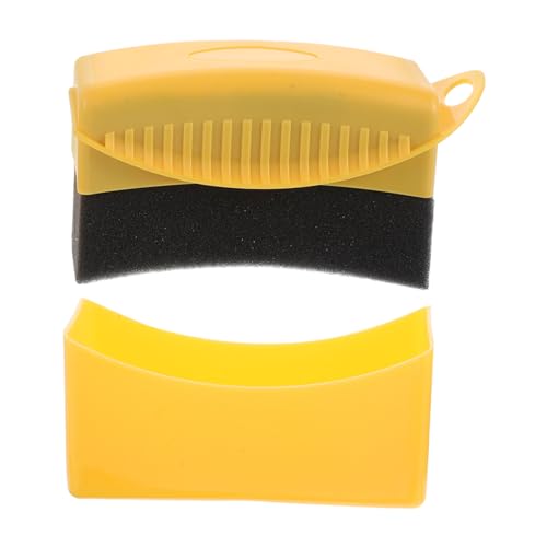 STOBAZA Car Tire Shine Applicator Reusable Tire Dressing Sponge Pad with Lid Ergonomic Sponge Brush for Car Tire Waxing and Cleaning