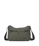 KCB Bandolera Pequeña Dual | Espacio Compacto y Práctico | Bolsillos Multiusos con Cremallera | Material Resistente | Asas Ajustables | 100% Vegano | Color Khaki