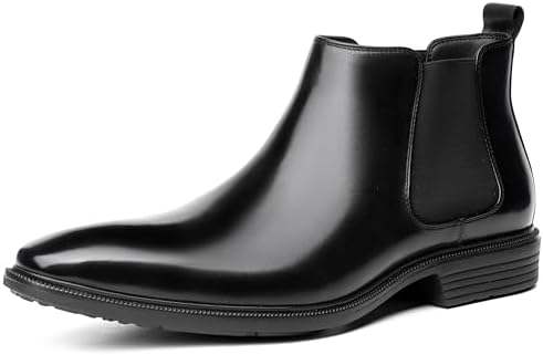 （03:00時点） [フォクスセンス] ブーツ ビジネスシューズ チェルシーブーツ ビジネス 革靴 サイドゴア メンズ 完全防水 チャッカー 本革 ドレスシューズ フォーマル 滑り止め 最高級イタリア産の天然牛革 ブラック 25.5cm FS33H-01