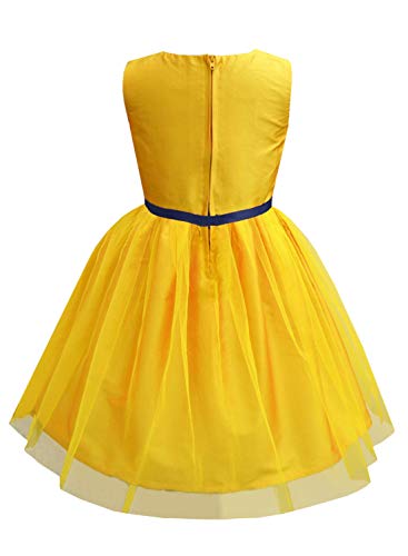 Image of A.T.U.N. (All Things UBER Nice) Girl's Skater Knee Length Embroidered Sleeveless Stylish Party Dress