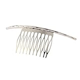 hacer una peineta tamaño:11*4cm YAZILIND Diseño Simple Inserciones con Estilo Pinza de Pelo Accesorios de Peine de Cola de Caballo para Mujer Señoras Pinza de Pelo Tocado de Plata