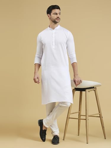 Image of Rajubhai Hargovindas Men Pure Cotton Solid Long Kurta