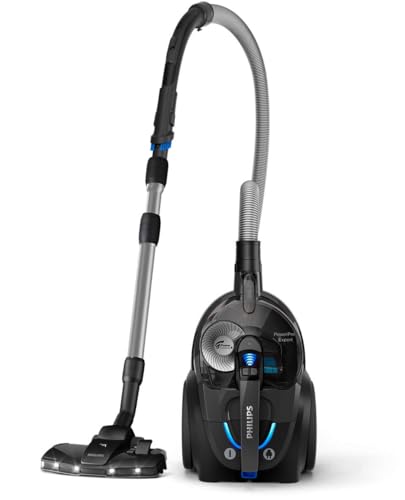 Philips PowerPro Expert Bagless Vacuum Cleaner - 900W PowerCyclone 8 TriActive+ LED nozzle 2L Dust Capacity Black - FC9747/09