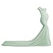 Women V Neck Maternity Off Shoulder Mermaid Chiffon Gown Elegant Slim Fitted Maxi Trailing Long Evening Dress Stretchy Pregnancy Photography Baby Shower Dress for Photo Shoot Wedding Photo Light Green
