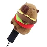Capybara - Funda para palo de golf con diseño de dibujos animados, funda suave, estilo de personaje divertido, compatible con tres palos en cinco tamaños, para entrenamiento en casa de Fairway Range