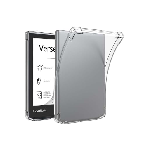 QJONSIU Etui dla Pocketbook Verse Lite/Verse Pro, Shockproof Ultracienkie Miękkie TPU Ochronne Etui, Clear Case-Transparentny