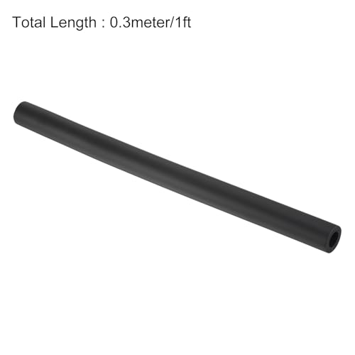 Image of uxcell Foam Tubing for Handle Grip Support,13mm(1 /2 inch) ID 23mm(0.91 inch) OD 0.3 Meter /1ft Length Black