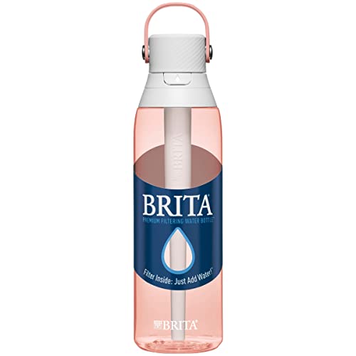 Brita Premium Filtered Water Bottle With Straw, Reusable, Bpa Free Plastic, Blush, 26 Ounce,1 Count #TOP7