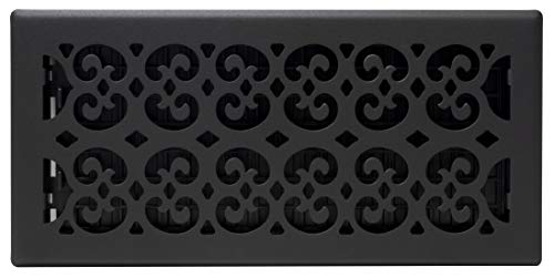 Decor Grates STH614 Classic Collection Floor Register, Textured Black, 6x14 Inches - Image 2