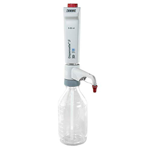 BrandTech 4600360 Dispensette S Digital Bottletop Dispenser with Standard Valve, 5-50 mL