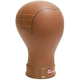 NouveauGenra Wig Head Mannequin with Marking Lines,Compatible with Wig Stand, Sturdy for 10 Years,Easy for Wig Making,Human Head Shape,21 Inch Brown.