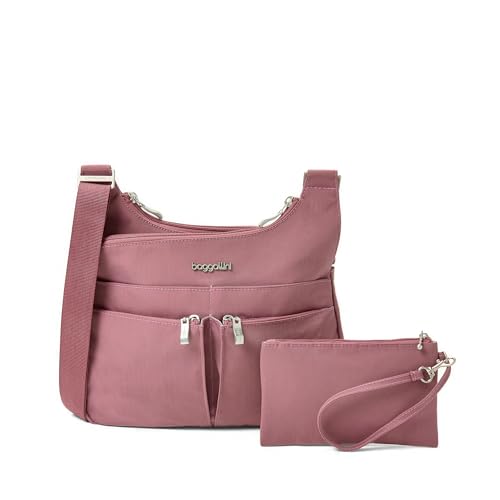 Image of Baggallini Crossbody Travel Bag 11x8.5 Lightweight Water-resistant Nylon Handbag