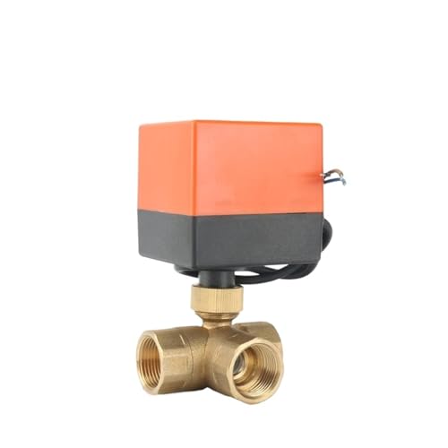 1/ 2″ 3/ 4″ 1″ 3- Wege- Motorkugelhahn T- Typ Elektrischer Kugelhahn Messingkugelhahn Dreileitungs- Zweiwegesteuerung(1/ 2″, 12VDC)-2