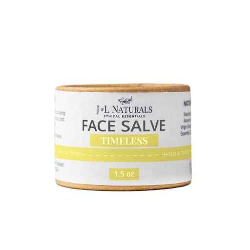 J&L Naturals Sustainable Face Salve Moisturizer for Combination Skin & Oily Skin | Organic Ingredients, 100% Natural | Cruelty Free, Vegan, Paraben Free (1-Pack) (Timeless, 1.5 Oz (Pack of 5))