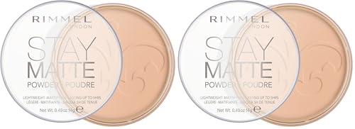 Rimmel London Stay Matte Powder Polvos de maquillaje Tono 5-14 gr (Paquete de 2)