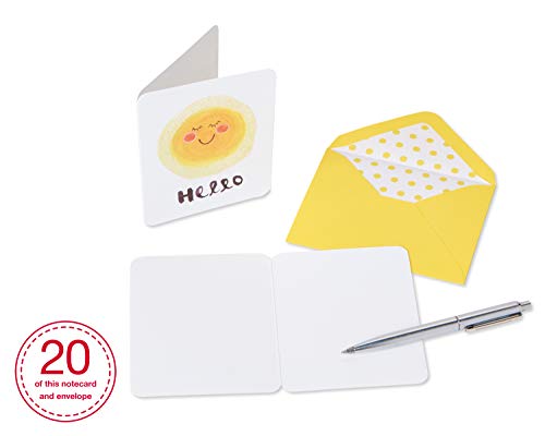 Image of Papyrus Blank Cards with Envelopes, Hello Sunshine (20-Count)