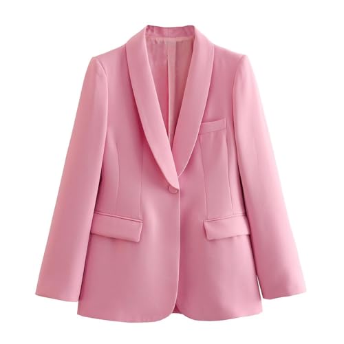 Blazer femme chic à revers de châle veste de costume élégante