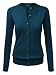 MBJ WSK781 Womens Keep It Classic Round Cardigan M TEAL