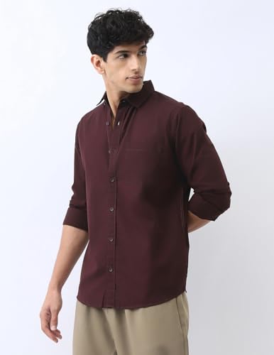 Image of Urbano Fashion Men's Cotton Full Sleeve Regular Fit Casual Solid Shirt