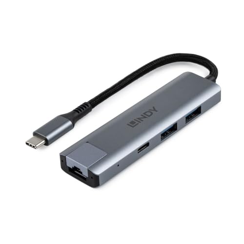Hub USB 3.2 Gen 2 Type C Lindy pour rester connecté en télétravail avec le Gigabit Ethernet