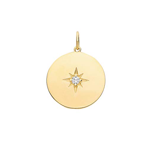Pendentif femme or 375 et oxyde de zirconium, le cadeau d'anniversaire idéal