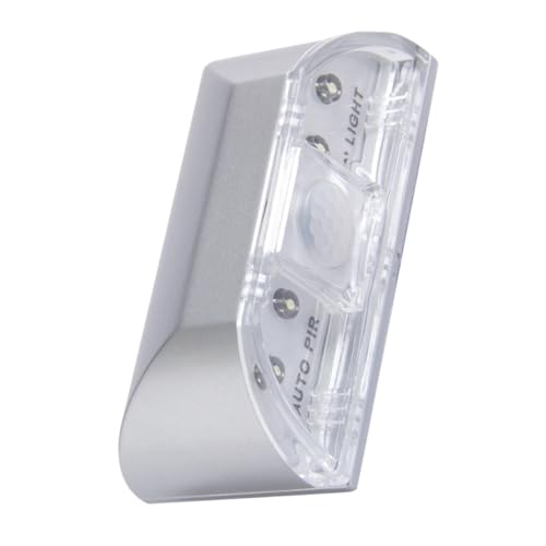 SEWACC 2 piezas Luz LED Sensor Infrarrojo para Puerta Unidades Plata Detección Corporal Automática Adhesiva para Armarios y Pasillos Fácil Instalación Ahorro Energía