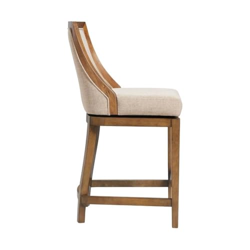 Image of Alaterre Furniture Ellie Counter Height Swivel Stool, Brown, 41 inch
