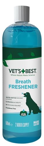 vet's best Désodorisant d’haleine Dentaire, Additif d’Eau pour Chiens 500ml
