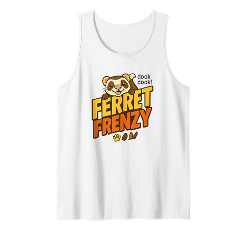 Ferret Frenzy Dook Dook Lindo Pet Ferret Arte Camiseta sin Mangas