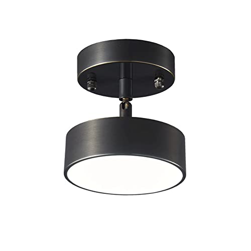 Lámpara Colgante de latón semiempotrada Ajustable Redonda Estilo rústico Adaptable a techos