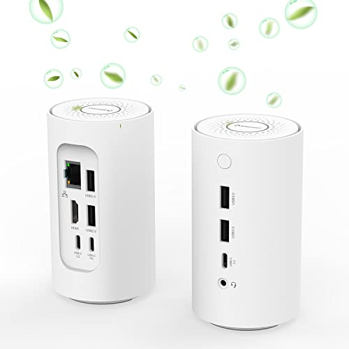 PULWTOP USB C Docking Station With Air Purifier,10-in-1 Dust And Bacteria Removal HUB USB C, HDMI 4K@60Hz,Ethernet,100W PD,USB 3.0,3.5mm Audio Jack Suitable For Macbook Pro/Air M1/ Ipad/Dell/Hp,etc