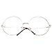 grinderPUNCH XXL Super Oversized Fashion Glasses Round Circle Frame Clear Lens Gold