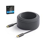 KIMTABO 4K HDMI Cable 100 ft，Fiber Optic HDMI Cord (HDMI2.0b, 18Gbps, 4K 60Hz 4:4:4 RGB, 1080p), Ultra High Speed Uni-Directional Active Slim Cord, Compatible with PC Laptop PS3 PS4 Projector HDTV