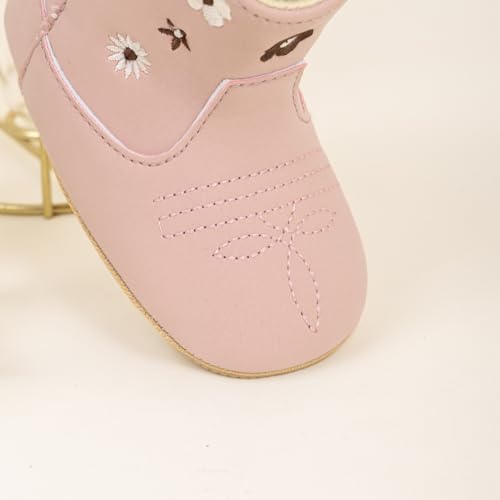 Image of Meckior Baby Girls Cowboy Tassel Boots Side Zipper Moccasins Soft Bottom Non-Slip Toddler Shoe