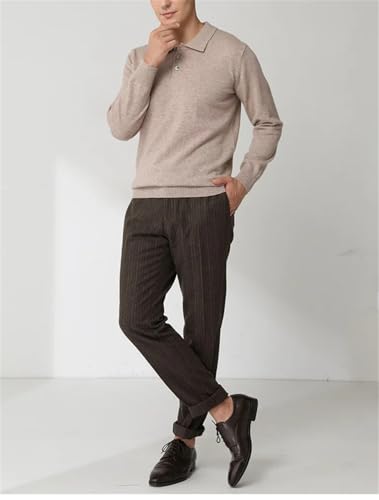 Classic Polo Cashmere Blend Sweaters for Men Fall Winter Pull Business Casual Warm Knit Pullover2