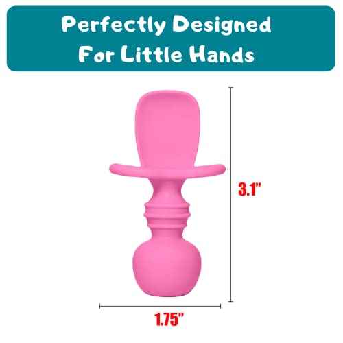 Silikong Suction Plate for Toddlers + Silicone Spoon | Microwave, Dishwasher and Oven Safe | Stay Put Divided Baby Feeding Set for Babies and Infants