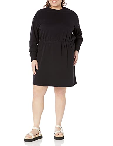 Image of Amazon Essentials Women's Long Sleeve Knit Henley Sweatshirt Dress (Available in Plus Size)