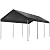 Shintenchi 10x20ft Heavy Duty Carport with UV Resistant Canopy, Powder-Coated Steel Frame, Easy to Assemble Portable Garage, Stable Carport for Car, Bike, Camp, Outdoor Storage (Grey)