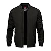 TBMPOY Men’s Lightweight Bomber Jackets Light Windbreaker Casual Stylish Fall Golf Zip Up Dress Business Varsity