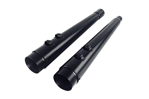 SHARKROAD Black 4.4” Slip-On Mufflers for Harley 2017-up Touring Road King, Steet Glide, Road Glide, Electra Glide, 06BB