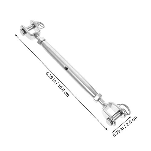 KICHOUSE Torno de Tornillo de Cuerpo Cerrado de Acero Inoxidable para Tensado de Cables de Acero miniatura 5
