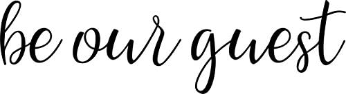 Ivy Grace Designs Be Our Guest Wall Vinyl Sticker Decal 8.7"x32" (Black)